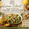 Lemon extract used in marinades dressings and savory dishes