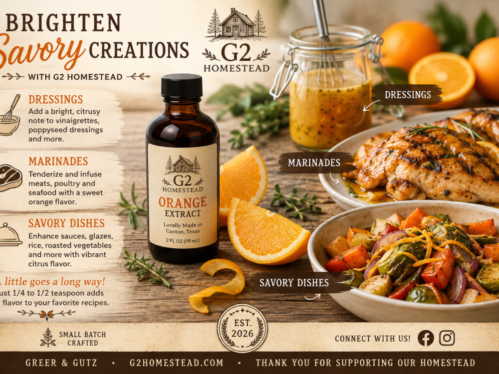 Orange Extract in Marinades, Sauces, Dressings, and Citrus Glazes