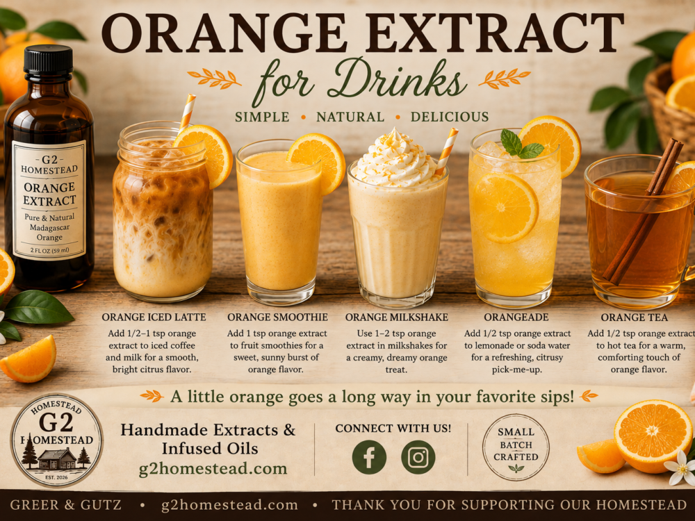 Orange Extract in Drinks, Syrups, Cocktails, and Mocktails