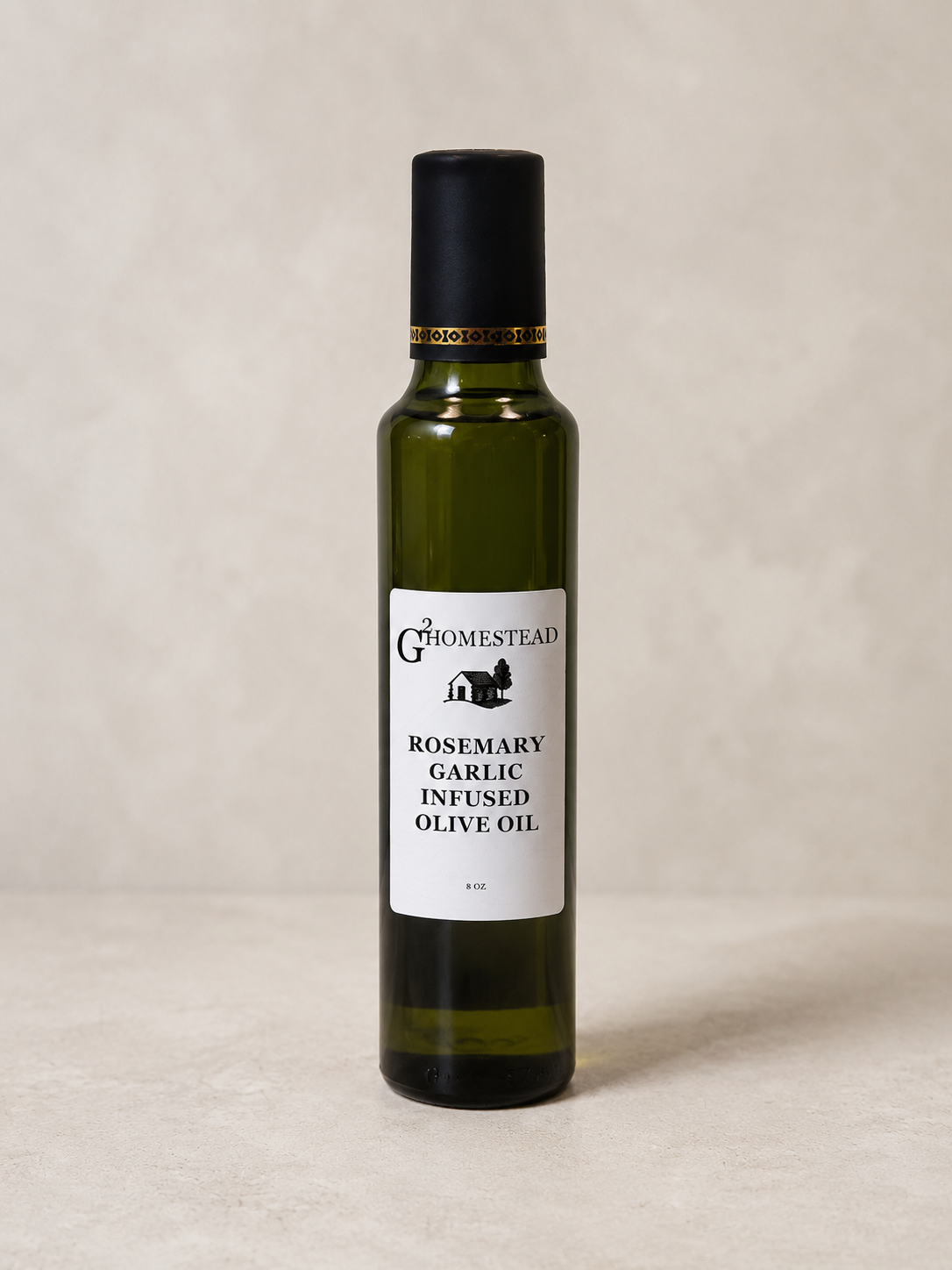 Rosemary-Garlic-Infused-Olive-Oil-5-1.png G2 Homestead Rosemary Garlic Infused Olive Oil bottle