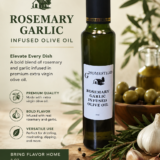 Rosemary Garlic Infused Olive Oil 8 oz bottle photo