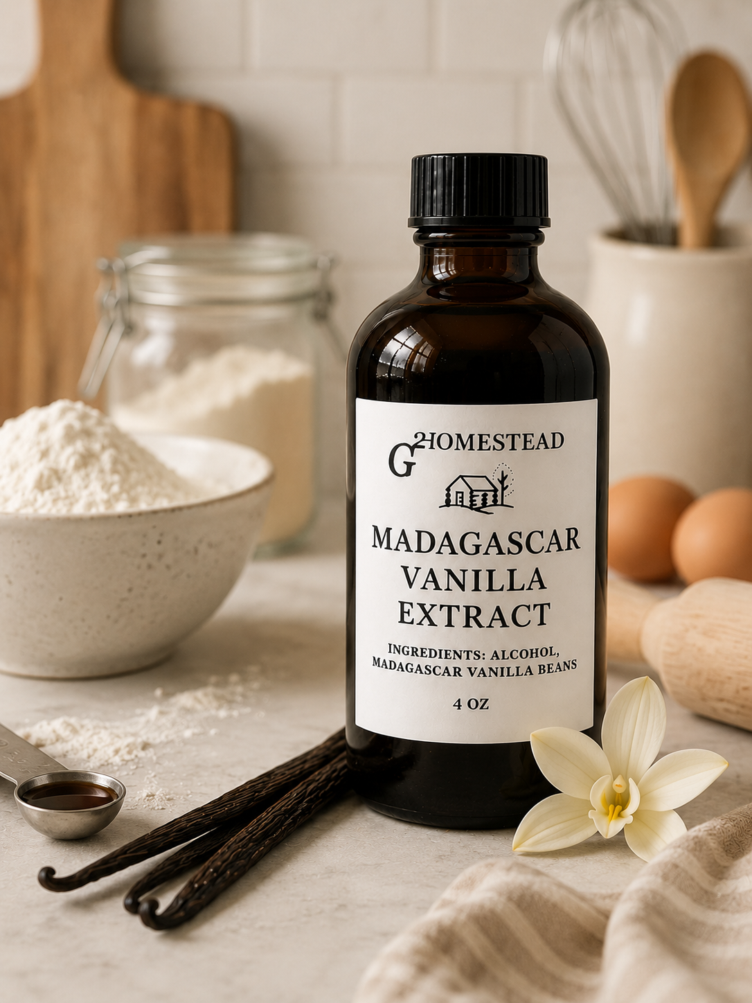 Vanilla Extract 4oz G2 Homestead vanilla extract 4 oz bottle