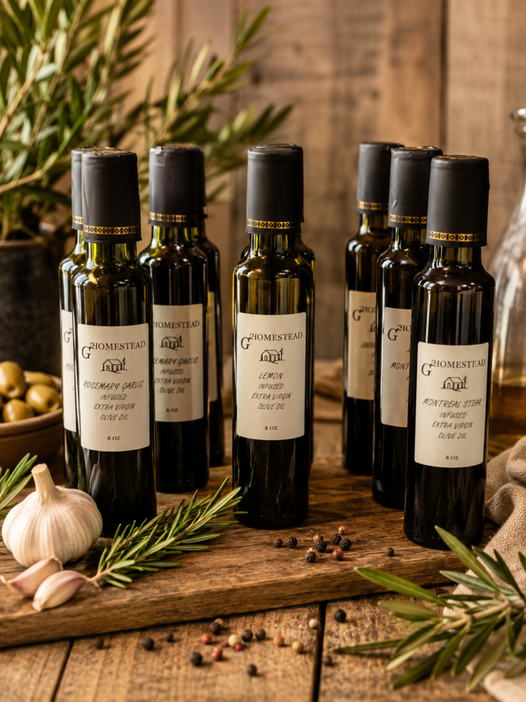 G2 Homestead infused olive oils for everyday cooking