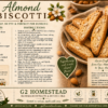 Almond biscotti recipe card
