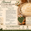 Almond buttercream frosting recipe card