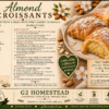 Almond croissants recipe card