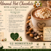 Almond hot chocolate recipe card