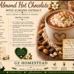 Almond hot chocolate recipe card