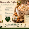 Almond hot coffee recipe card