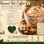 Almond hot coffee recipe card