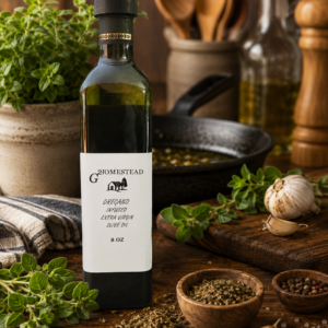 G2 Homestead oregano infused olive oil 8 oz bottle